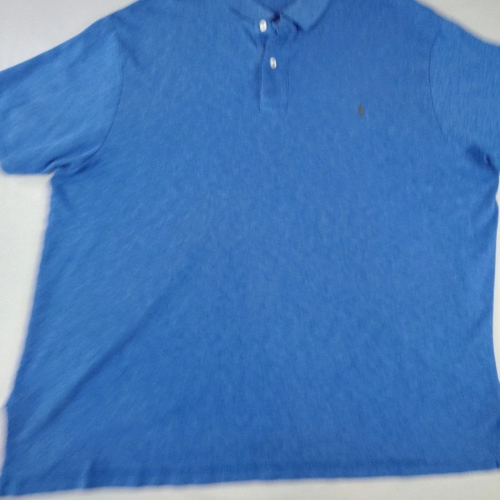 Polo Ralph Lauren Mens 3XB Blue Heather Classic Golf Polo Shirt Big & Tall